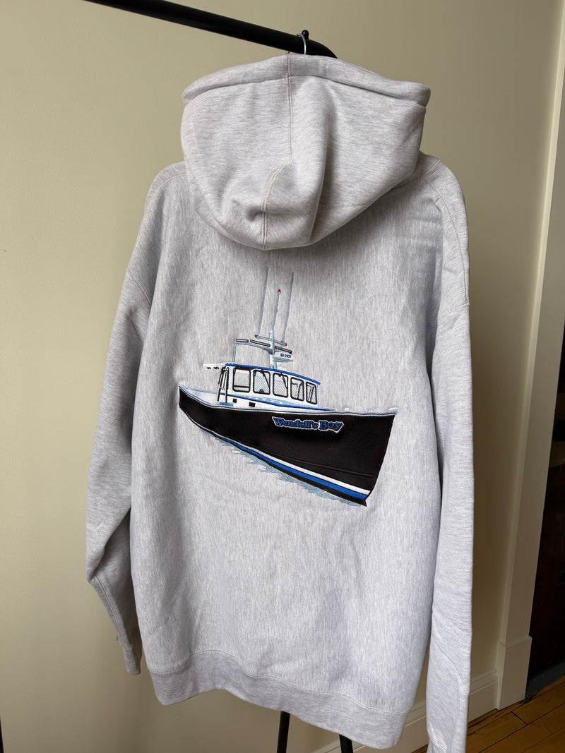 Custom Lobster Boat Sweatshirt (Back)